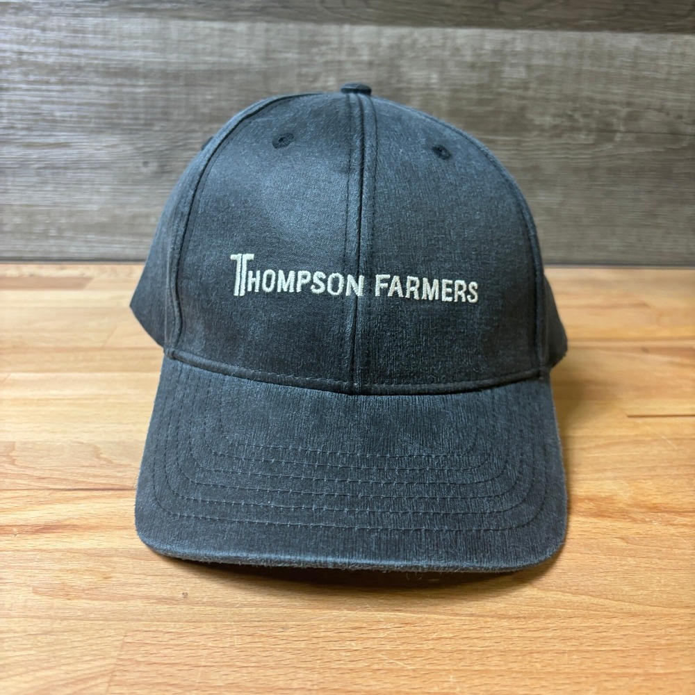 Thompson Farmers Hat‎ Cap Strap Back Gray North Dakota Fisher MN